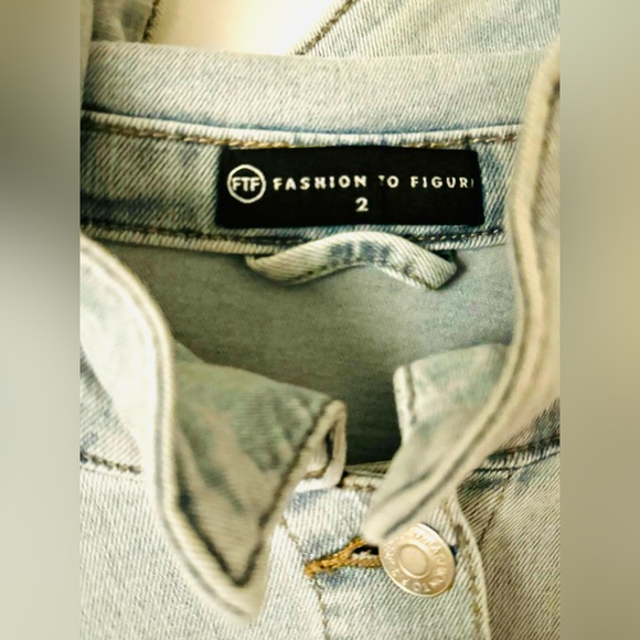 NWT Fashion to Figure Ruthie Fringe Denim Trucker Jacket. Plus size 2 avail - Picture 13 of 16